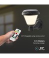 LED Solcelle Væglampe - RF-styring, CCT 3i1, Sort, IP44, 160x230mm