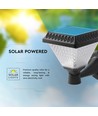 LED Solcelle Væglampe - RF-Kontrol, CCT, 3-i-1, Sort Hus, IP44, 160x160x230mm