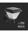 LED Solcelle Væglampe - RF-Kontrol, CCT, 3-i-1, Sort Hus, IP44, 160x160x230mm