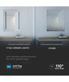 42W Spejllys Krom - LED, Rektangel, 6400K, 800x600mm
