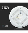 24W Kupelampe - LED, 350mm, Stjernehimmel Dæksel, CCT 3i1, Rundt