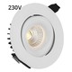LEDlife 9W indbygningsspot - Hul: Ø9,5 cm, Mål: Ø11,5 cm, RA90, hvid kant, dæmpbar, 230V