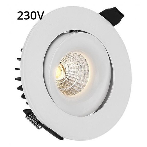 LEDlife 9W indbygningsspot - Hul: Ø9,5 cm, Mål: Ø11,5 cm, RA90, hvid kant, dæmpbar, 230V