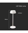 LED bordlampe 2W - 3000K, hvid, IP54