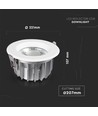 30W LED Reflektor - COB Indbygningslys, 6500K, Høj Lumen
