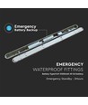 120cm 36W vandtæt komplet LED armatur med nødlys - Samsung LED chip, IP65, 6500K, 3 timers batteridrift