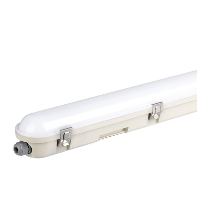 36W LED WP Lampe 120cm - Samsung Chip, EM Kit, Mælkehvidt Cover + SS Clips, 4000K