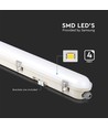 36W LED WP Lampe 120cm - Samsung Chip, EM Kit, Mælkehvidt Cover + SS Clips, 4000K