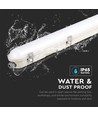 36W LED WP Lampe 120cm - Samsung Chip, EM Kit, Mælkehvidt Cover + SS Clips, 4000K
