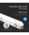 36W LED WP Lampe 120cm - Samsung Chip, EM Kit, Mælkehvidt Cover + SS Clips, 4000K