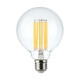 E27 6W LED filament pære - G95, 600lm, 3000K, 300° spredning
