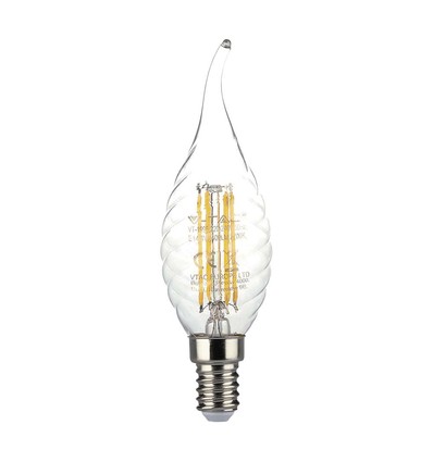 4W Kertepære Kultråd E14 - Twist, Flamme, 3000K