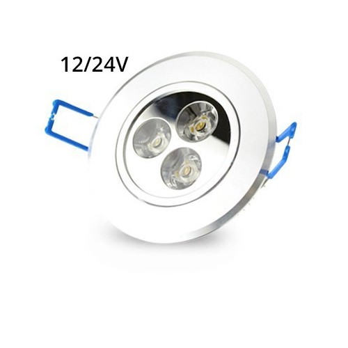 LEDlife 3W indbygningsspot - Hul: Ø7-8 cm, Mål: Ø8,4 cm, 4 cm høj, dæmpbar, 12V/24V