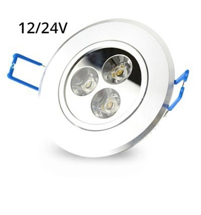 LEDlife 3W indbygningsspot - Hul: Ø7-8 cm, Mål: Ø8,4 cm, 4 cm høj, dæmpbar, 12V/24V