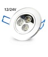 LEDlife 3W indbygningsspot - Hul: Ø7-8 cm, Mål: Ø8,4 cm, 4 cm høj, dæmpbar, 12V/24V