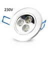 LEDlife 3W indbygningsspot - Hul: Ø7-8 cm, Mål: Ø8,4 cm, 4 cm høj, dæmpbar, 230V