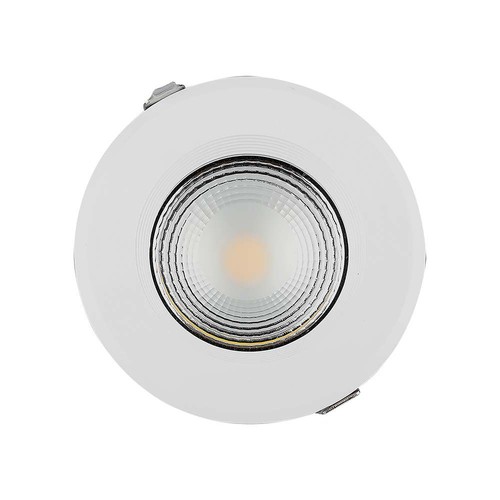 40W Ø22,1cm LED indbygningspanel - 105lm/W, COB LED, Hul: Ø20,7 cm, Mål: Ø22,1 cm, hvid kant
