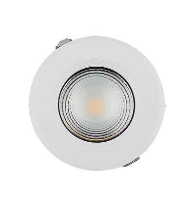 40W Ø22,1cm LED indbygningspanel - 105lm/W, COB LED, Hul: Ø20,7 cm, Mål: Ø22,1 cm, hvid kant