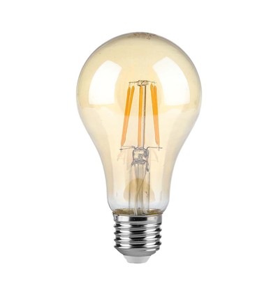 E27 10W LED filament pære - A67, Amber glas, 2200K, 950lm