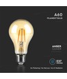 E27 10W LED filament pære - A67, Amber glas, 2200K, 950lm