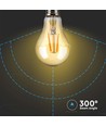 A67 LED Kultrådspære 10W E27 - Amber Dækning, 2200K