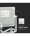 20W Projektør Samsung Chip - 3000K, Hvid Hus