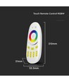 Trådløs Touch RGB+W fjernbetjening - 4 zoner, 2.4GHz, hvid, til RGB+W LED strips