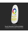Trådløs Touch RGB+W fjernbetjening - 4 zoner, 2.4GHz, hvid, til RGB+W LED strips