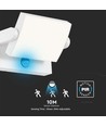 17W LED væglampe med sensor - IP65, 2580lm, hvid, 4000K, PIR sensor