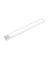 30cm 1,5W LED skabslampe med PIR sensor - 5V, 110lm, 3000K, genopladelig, sølv, magnetisk montering