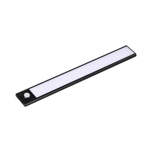 2W skabslys - LED, PIR sensor, 3000K, sort, IP20