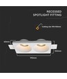 2x GU10 Lampe - runde, hvid