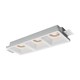 3xGU10 Lampe - Firkantet, Hvid