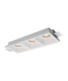 3xGU10 Lampe - Firkantet, Hvid