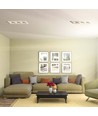 3xGU10 Lampe - Firkantet, Hvid