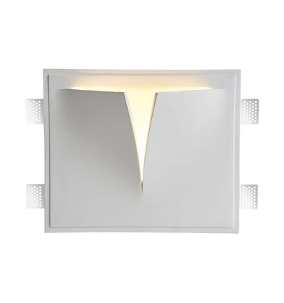 G9 gips væglampe - Hvid, 31x26cm, uden lyskilde, IP20 indendørs