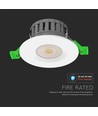 5W/8W LED indbygningsspot, fire-rated - 830lm, IP65, dæmpbar, CCT, 60 grader, hvid/sort/krom finish