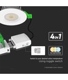 5W/8W LED Brandsikker Downlight - CCT 4i1, Dæmpbar