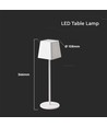 LED 2W Bordlampe - 3000K, Hvid, Hus