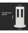 10W Væg Lampe - LED, 6400K, hvid hus, 25cm højde