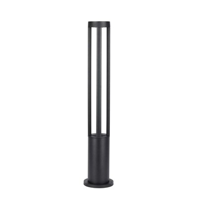 10W LED væglampe - 6400K, sort hus, 80cm højde