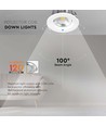 40W Ø22,1cm LED indbygningspanel - 120lm/W, COB, kold hvid, Hul: Ø20,7 cm, Mål: Ø22,1 cm