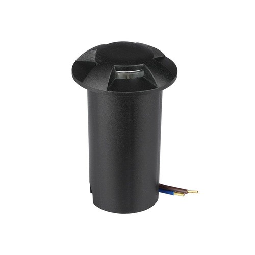 1W Nedgravningsspot LED - Lys 6400K, Sort