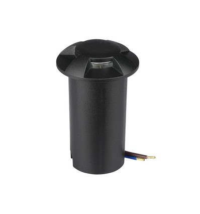 1W Nedgravningsspot LED - Lys 6400K, Sort