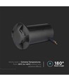 1W Nedgravningsspot LED - Lys 6400K, Sort