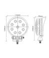 27W LED arbejdslampe - Bil, lastbil, traktor, trailer, udrykningskøretøjer, kold hvid, 12V / 24V