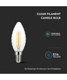 E14 4W dæmpbar LED kronepære - Twisted candle filament, 350lm, varm hvid
