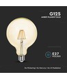 G125 LED Kultråds Pære 12W E27 - Amberfarvet, 2200K