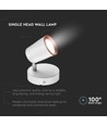 6W LED Væglampe - 3000K, Hvid