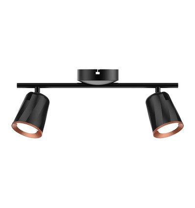12W LED væglampe 4000K sort